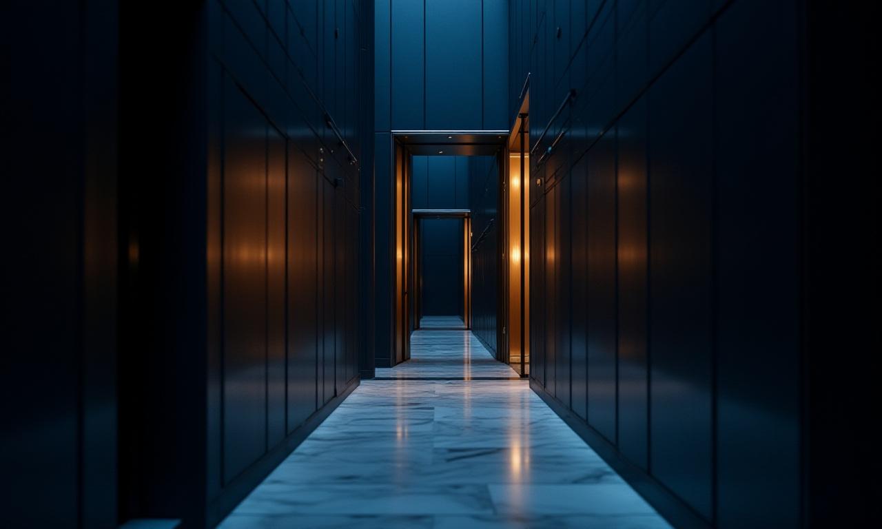 Abstract architectural lines and secure lighting