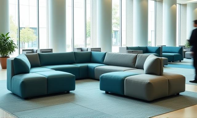 Modular hotel lobby seating