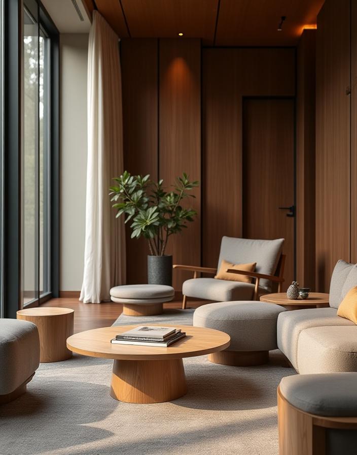 Living room renovation at The Obsidian Hotel featuring custom Nimbus Nest furniture